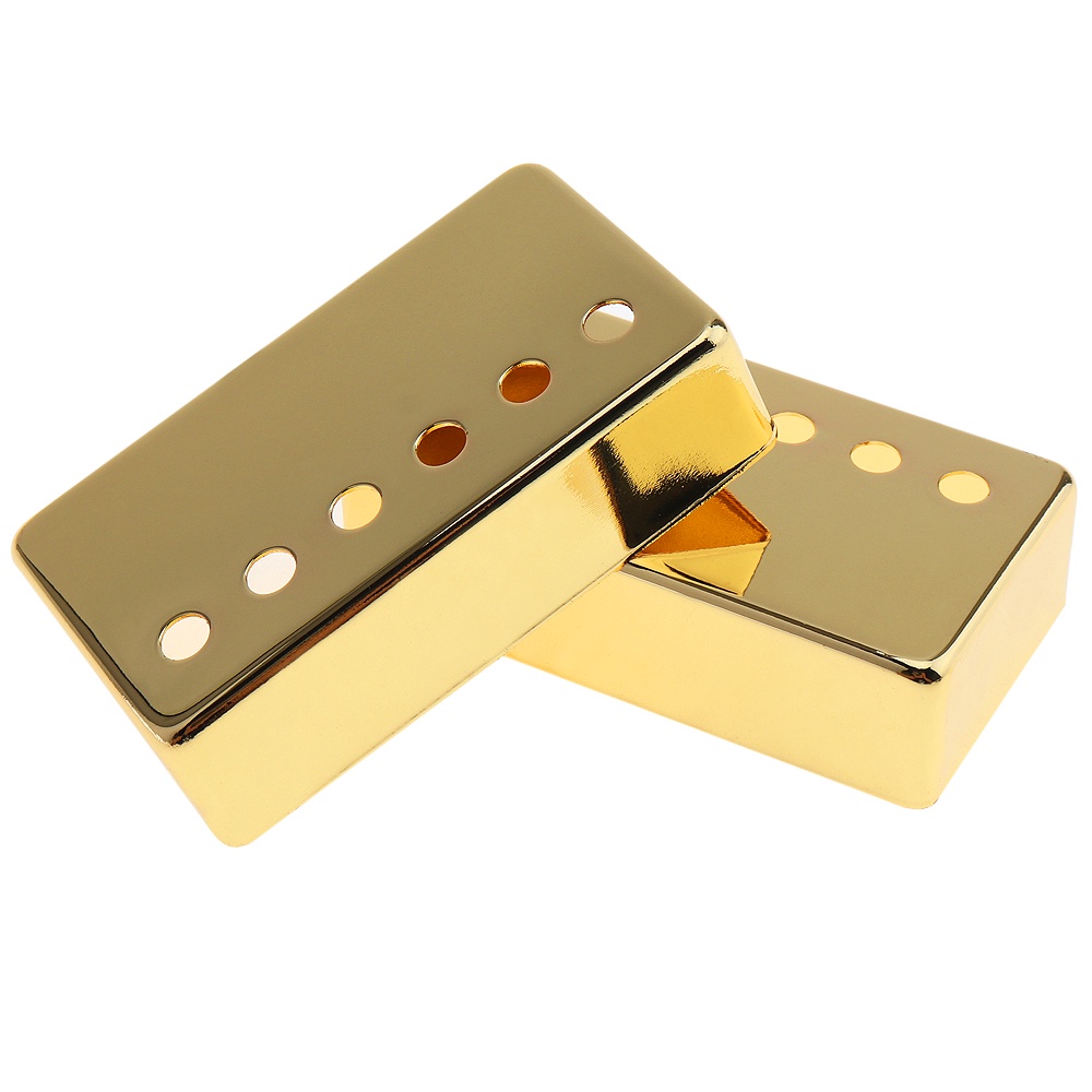 2pcs / set Humbucker Pickup Cover Bahan Metal 2 Warna Ukuran 50 / 52mm Untuk Gitar LP