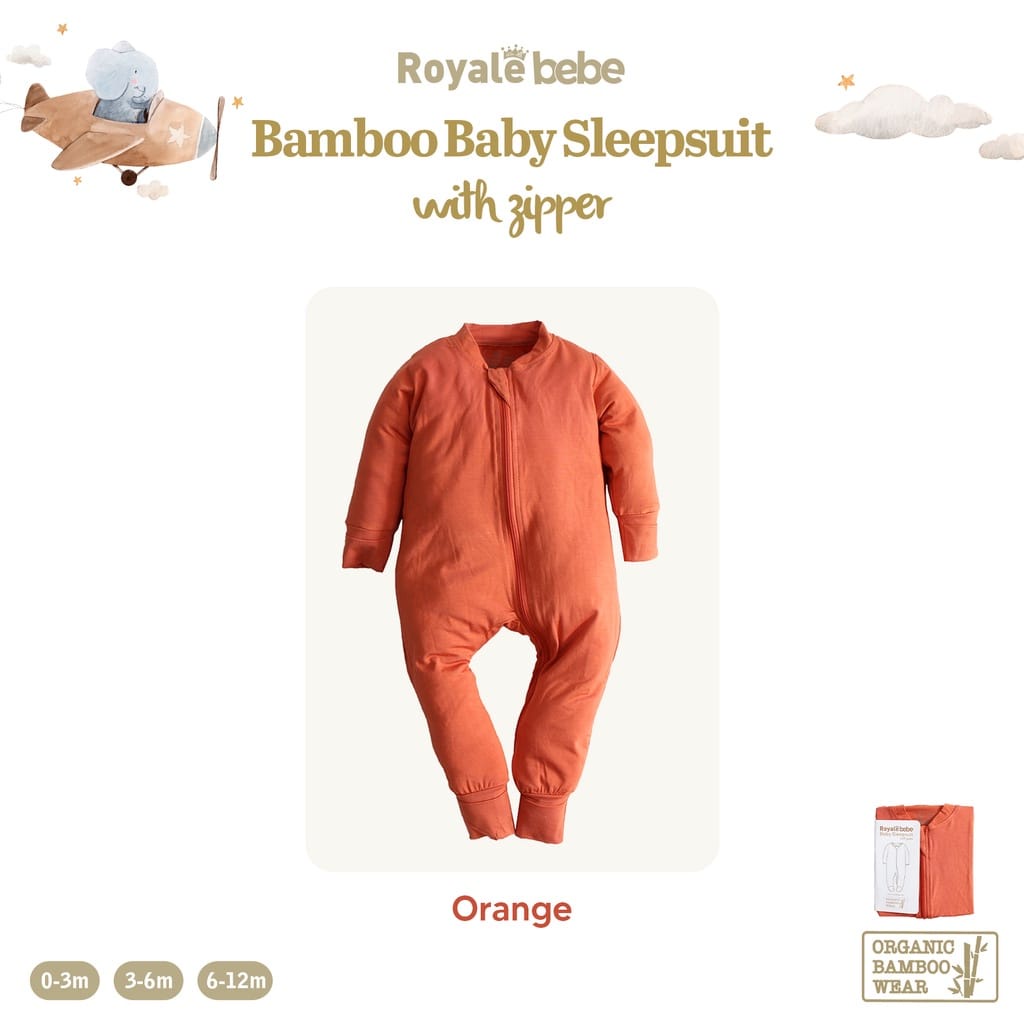 Royale Bebe Baby Sleepsuit With Zipper (Warna Dikirim Random)