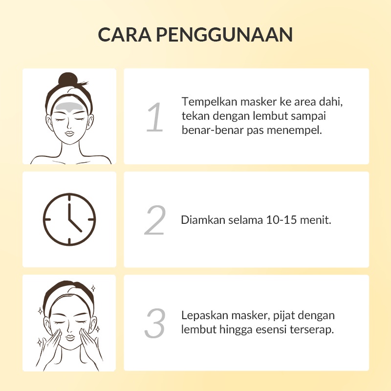 ✨ AKU MURAH ✨BIOAQUA 24K Gold Collagen Crystal Forehead Mask 7g