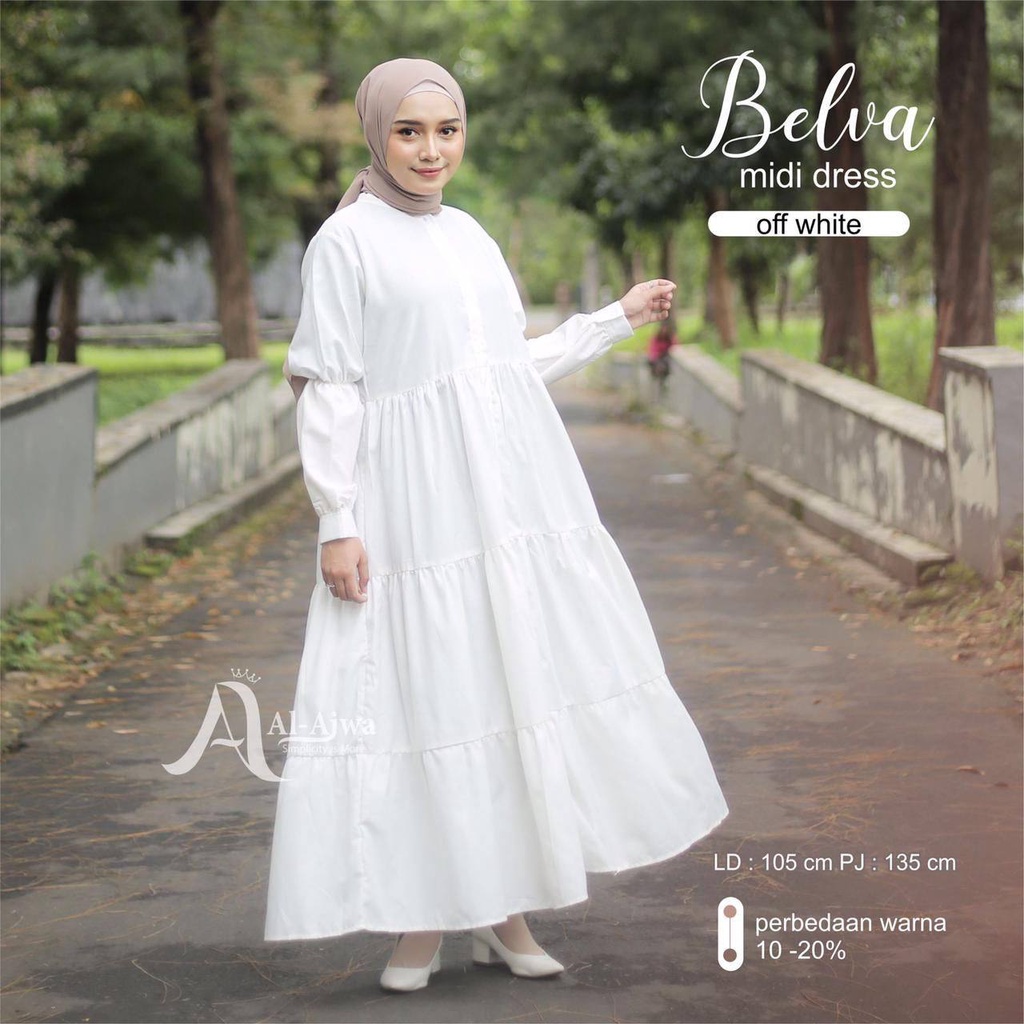 AL AJWA Belva Dress Gamis Rempel Susun Premium Bergaransi