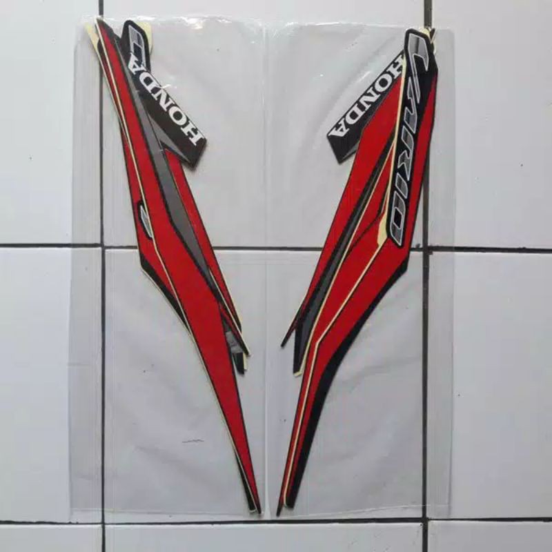 Striping stiker Vario 125 new 2018 grey merah asli