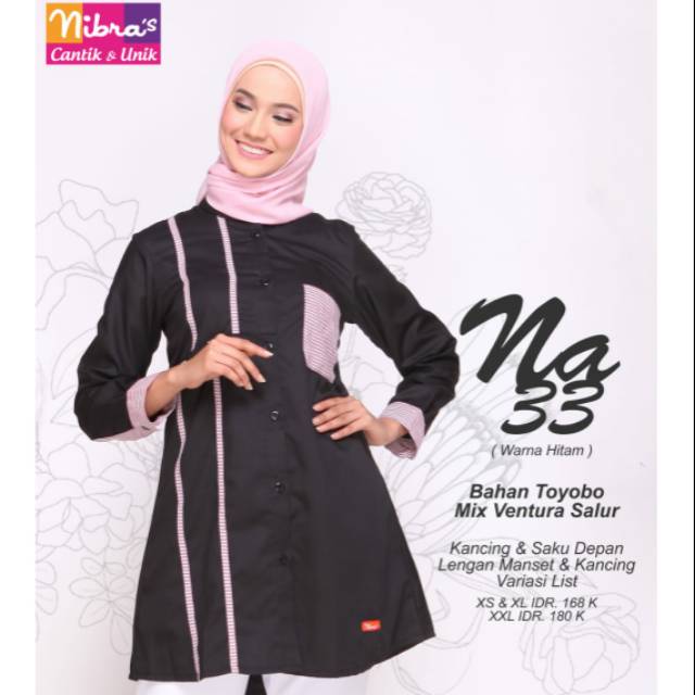 ATASAN / TUNIK NIBRAS NA 33 HITAM