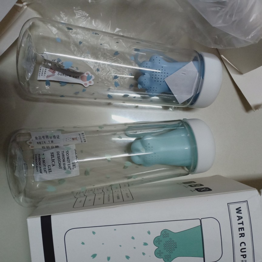 [300gr] Hihi D014 Botol Air Minum Sakura Cat 550ml - Botol Sakura Cat