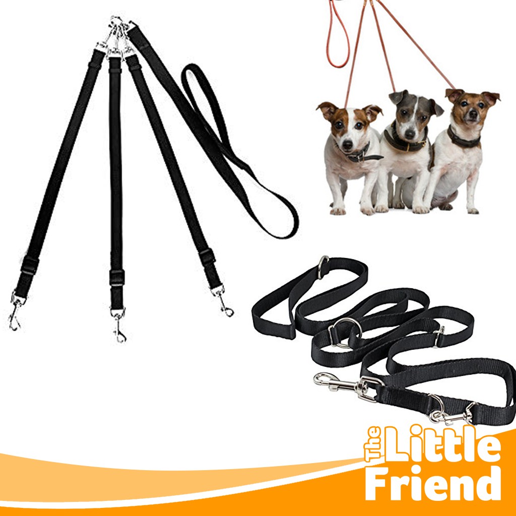 Jual Tali Tuntun Anjing Kembar Ganda Double Dog Triple Twin Leash Heads Indonesia Shopee Indonesia