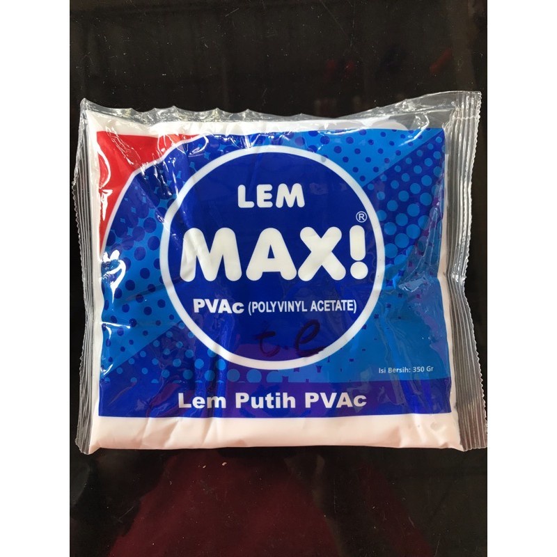 LEM KAYU KERTAS KARTON MAXI DEMPUL PLAMIR PVAc SLIME DLL KEMASAN 350gr