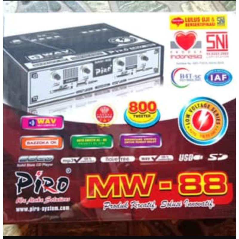 ampli piro mw 88 original model terbaru