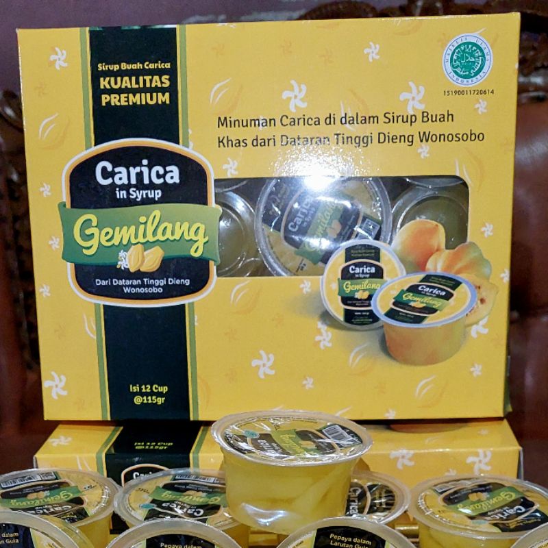 Carica Gemilang isi 12 cup | Manisan Buah Carica Khas Dieng Wonosobo