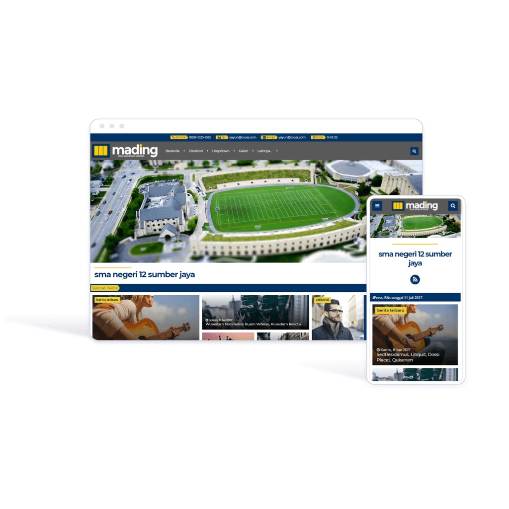 Web Sekolah Wordpress Profesional