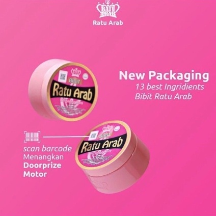 (Kemasan New) bibit ratu arab original 100% BPOM handbody hb whitening ampuh
