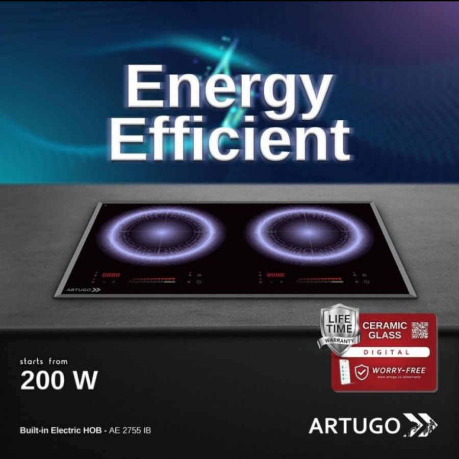 Artugo Built In Electric Induction Hob AE 2755 IB Glass Ceramic