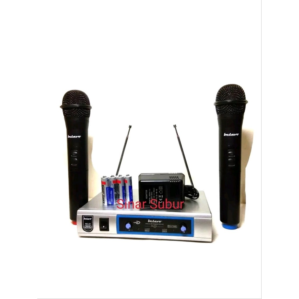 Mic Wireless Betavo AK-22 Microphone Professional UHF  lop9327