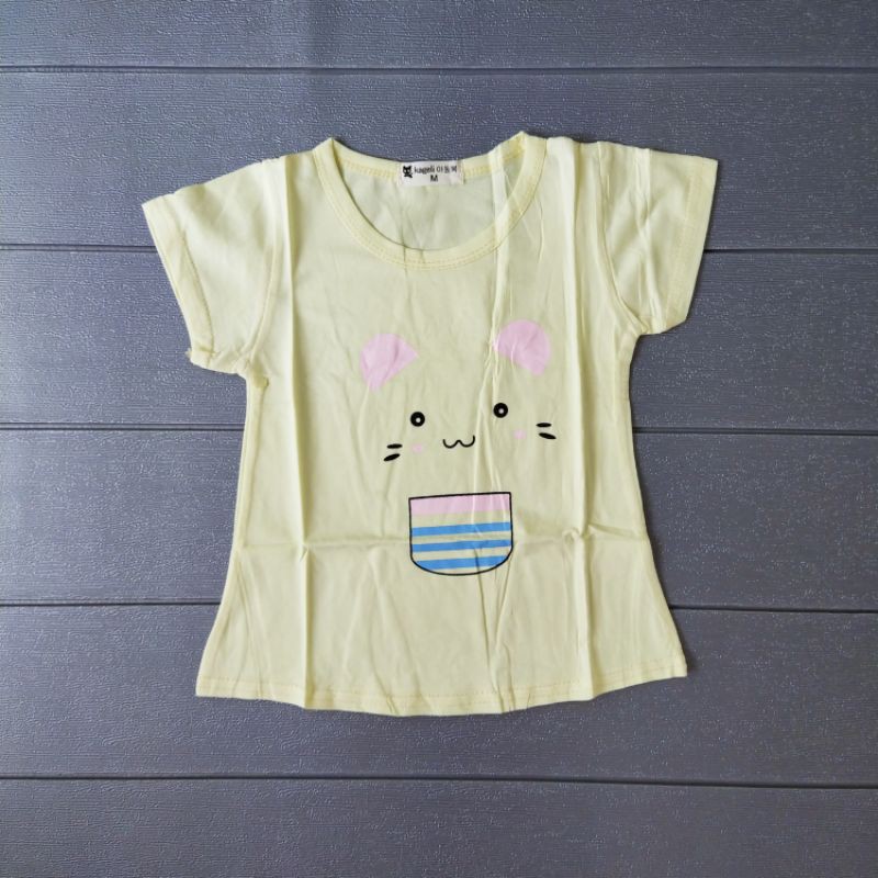 COD Kaos anak korea import Kageli usia1 , 2 tahun baju perempuan / girl / cewek / kado murah lucu