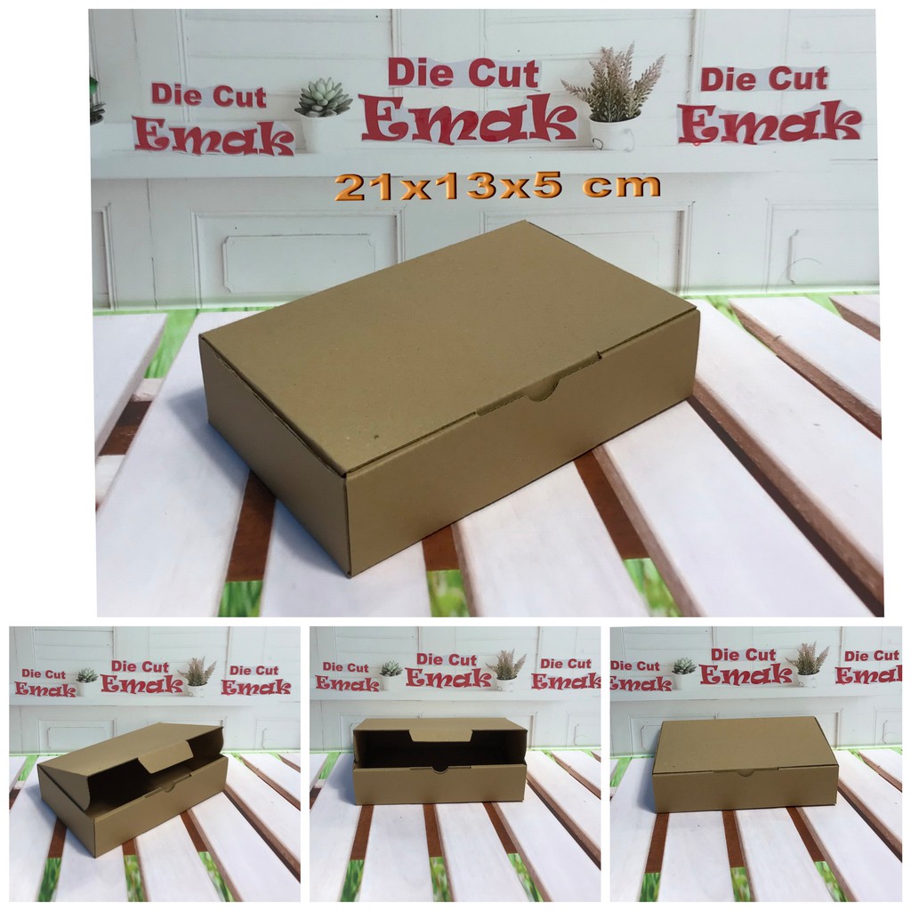 

kardus uk.21x13x5 cm kotak box karton Die Cut