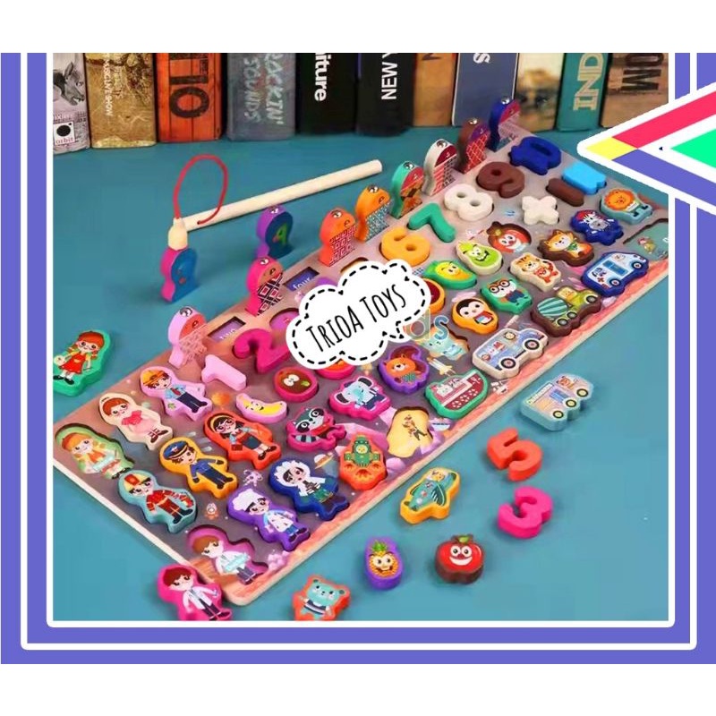 TR Puzzle Montessori 7 in 1/Puzzle Mainan Edukasi/Puzzle 7 in 1