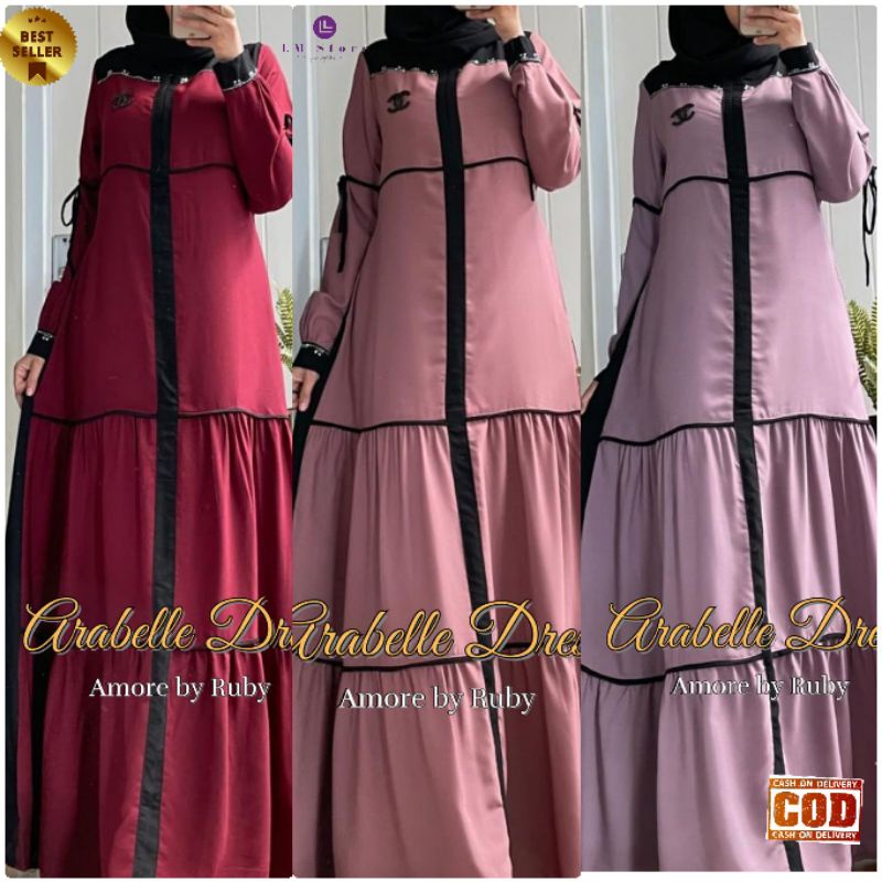 GAMIS TERBARU 2022 DRESS ARABELLE ORIGINAL BRAND AMORE BY RUBY TERBARU GAMIS KONDANGAN PESTA LEBARAN