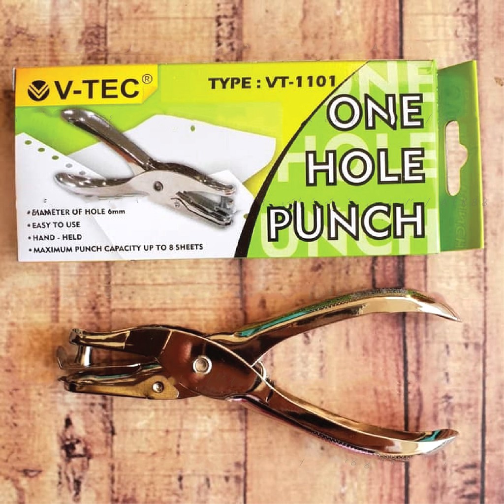

Perforator 1 Lubang Pembolong Kertas 1 Lobang -V-Tec VT-1101