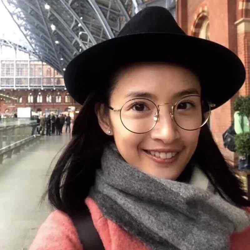 （YUZHU）COD Bayar di Tempat Western Retro Bundar Besi Frame Kacamata Wanita/Pria Eyeglasses Women/Men