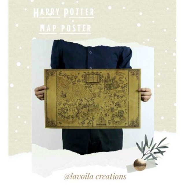 

Hogwarts map poster vintage/ harry potter map poster/ map vintage classic harry potter/stuff harry