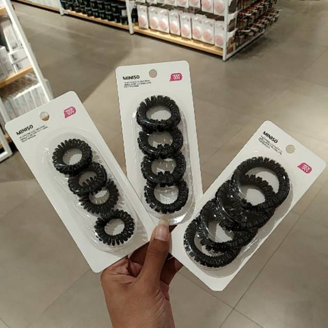 Miniso spiral hair tie black