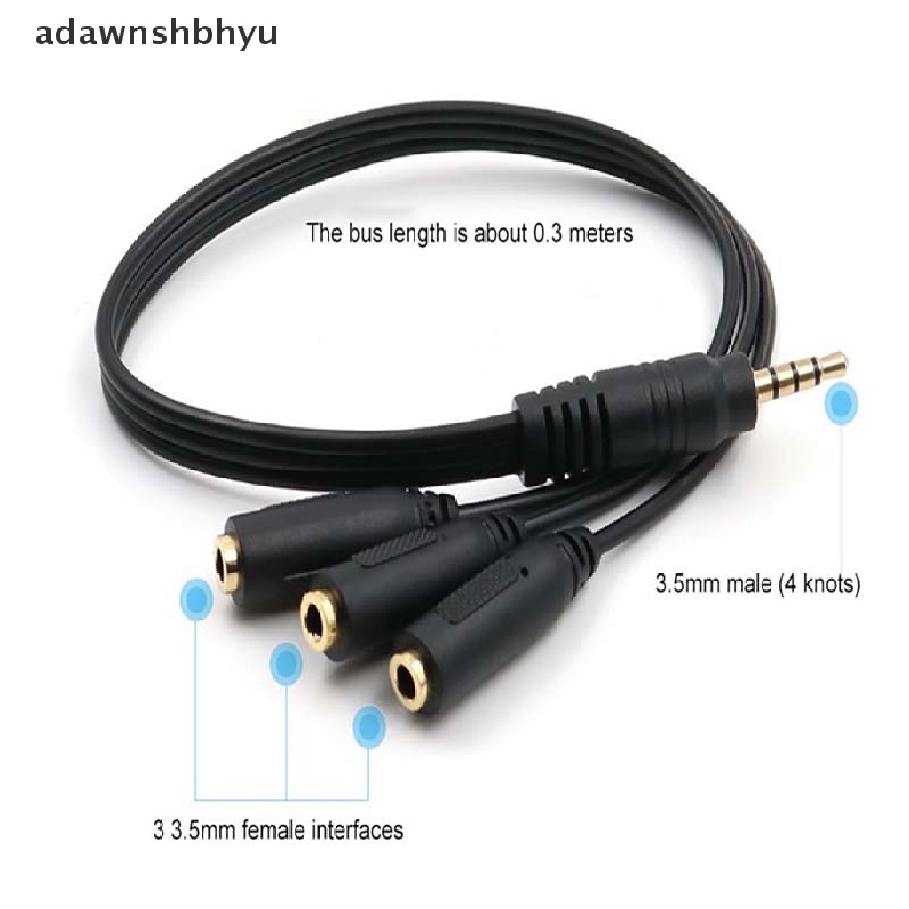 Adawnshbhyu Aux Multi Headphone Earphone Audio Splitter Adapter 3.5mm Jack HUB Spliter Kabel