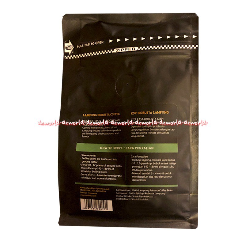 Artcofie Lampung Robusta 200gr Coffee Whole Bean Biji Kopi Art Cofie ArtKopi Artcoffee