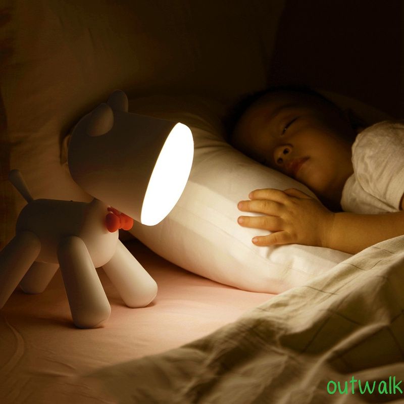 USB Desk Lamp Two-stage Control Puppy Shape Cute Children Night Lamp ow