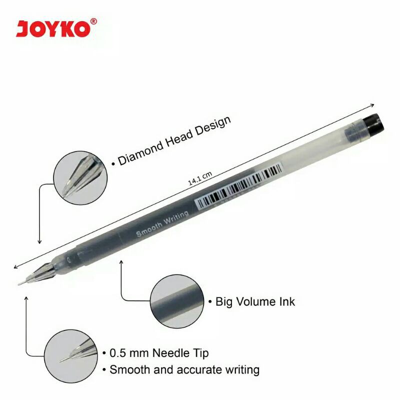 

Pulpen Gel GP-212 iDiamond Joyko 0.5mm Per Lusin