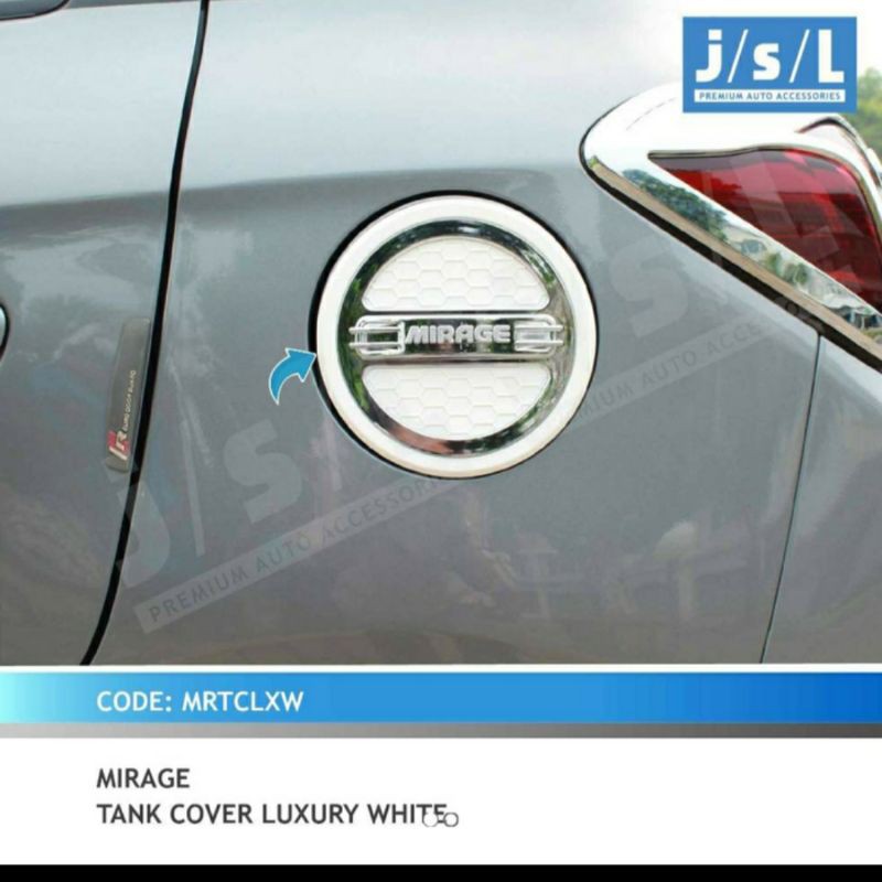 tank cover/ tutup tangki Mirage model luxury Hitam &amp; Putih jsl
