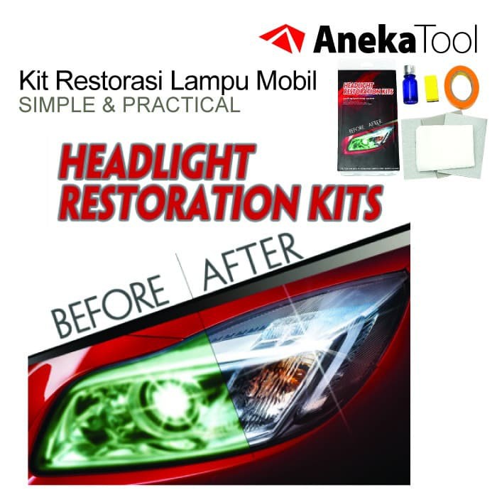 AnekaTool Restorasi Lampu Mobil Headlight Restoration Kit