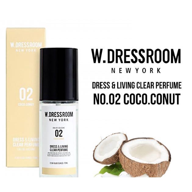 BPOM W DRESSROOM Dress &amp; Living Clear Perfume No.02 (Coco Conut) 70 ml