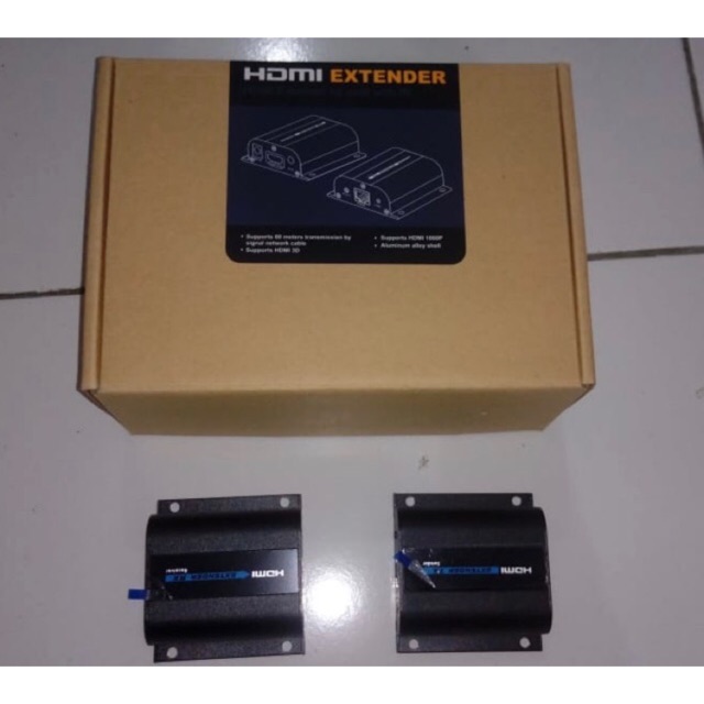 HDMI Extender 60M over kabel UTP / LAN Cat5e / Cat6e