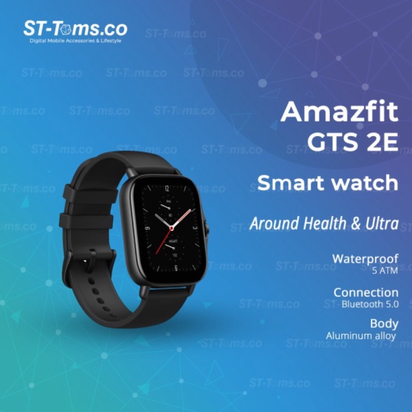 Unik Amazfit GTS 2E Jam Tangan Digital Smart watch Sport - Obsidian Black Diskon
