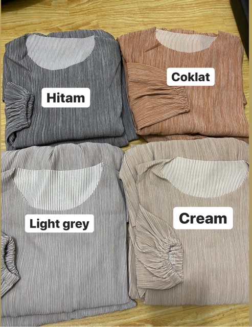 NORA SET Bahan import / setelan Nora TERMURAH / Set BESTSELLER nora bahan pleats / setelan cantik