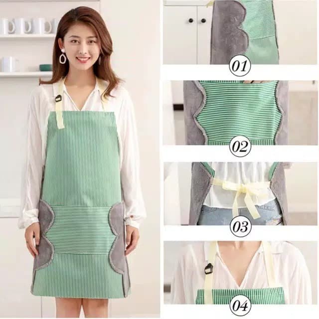 Apron Multifungsi Tahan Air | Celemek Multifungsi Korea