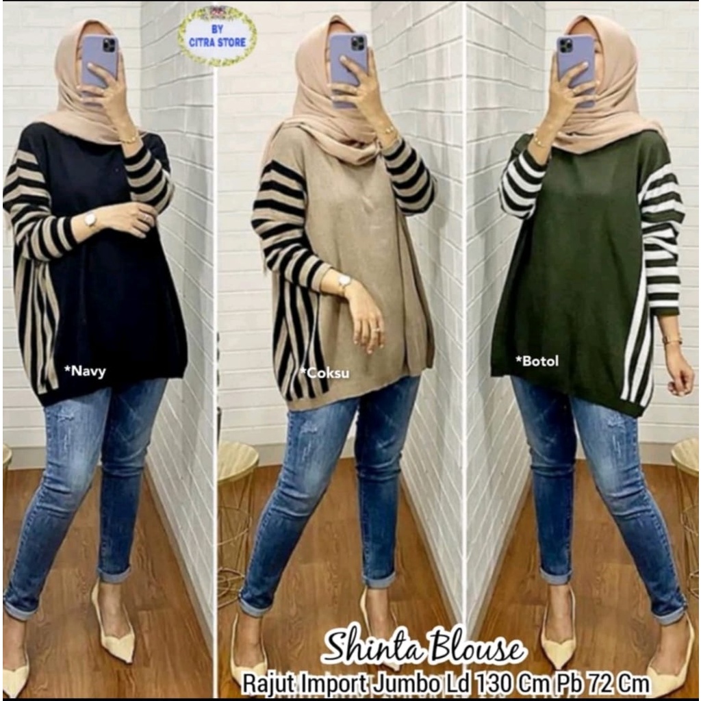 atasan big size rajutan jumbo wanita