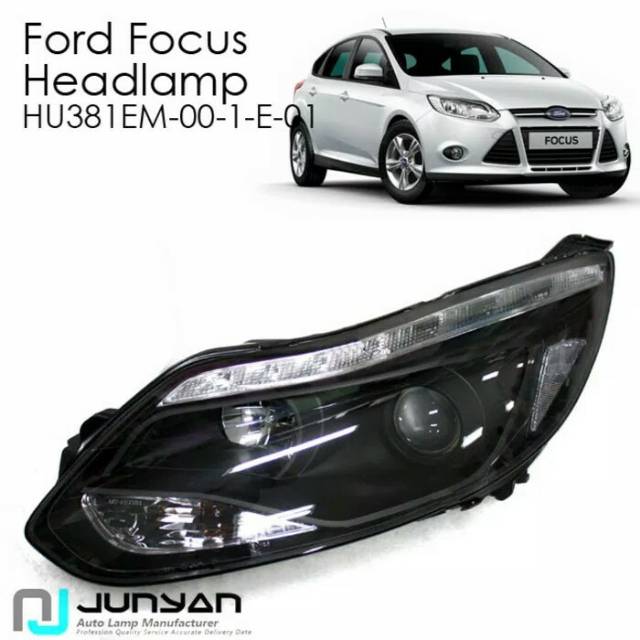 Headlamp ford focus 2012 2013 2014 2015 - led projector - black housing
