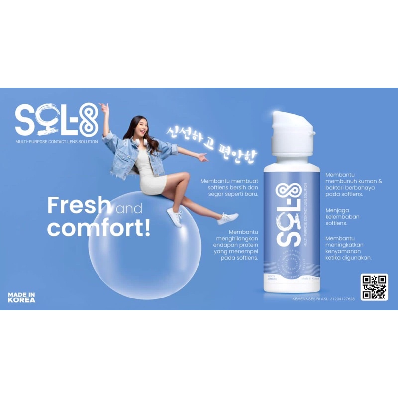 (GROSIR 5.100) Air Softlens X2 SOL-8 60ml / Cairan Softlens SOL 8 60ml / SOL 8 60 ml / Air Softlens SOL8 / Air Softlens Multi Purpose