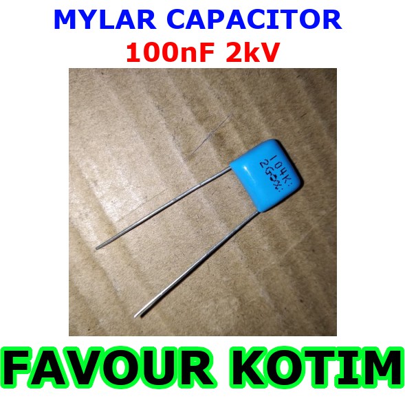 MYLAR CAPACITOR 104 100NF 0.1UF 2000V 2KV KAPASITOR MILAR FVKOTIM
