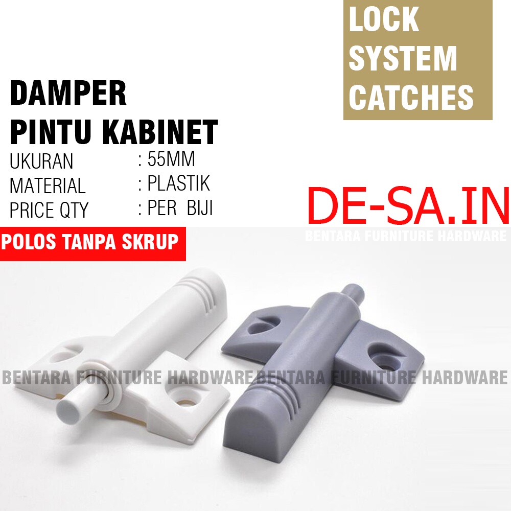 DAMPER CAPUNG TIP-ON PINTU KABINET - PEREDAM SUARA PINTU KABINET QUITE SOFT CLOSE DAMPER BUMPER