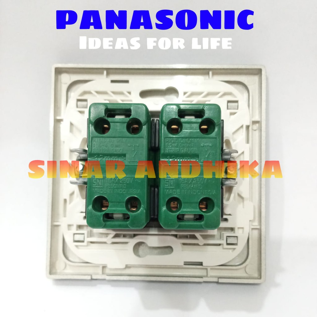 SAKLAR SERI KECIL HITAM ECO B STYLE E PANASONIC WESJ 78029B+WESJ 5931B