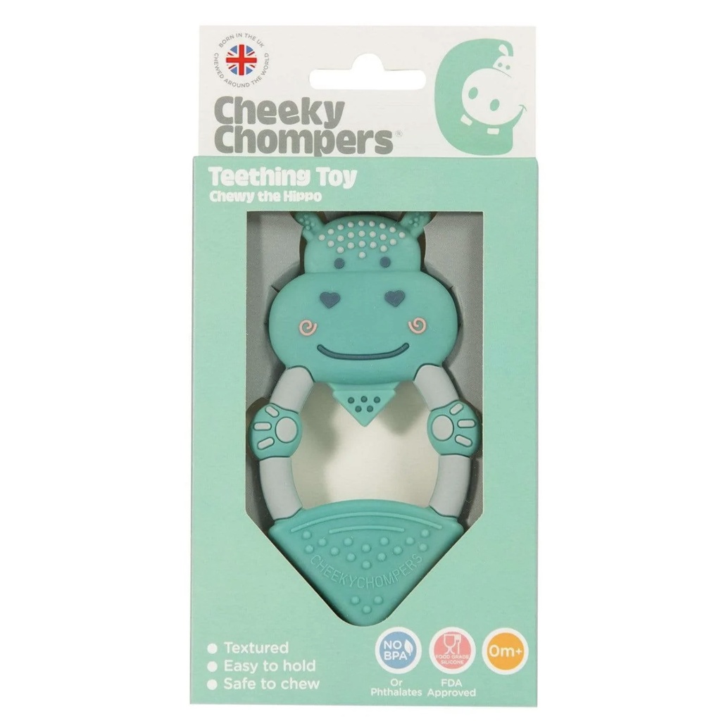 Cheeky Chompers Teether - Elephant / Lion / Hippo - Gigitan Teething Chomper Toy Toys Anak Baby Bayi Mainan Sensory