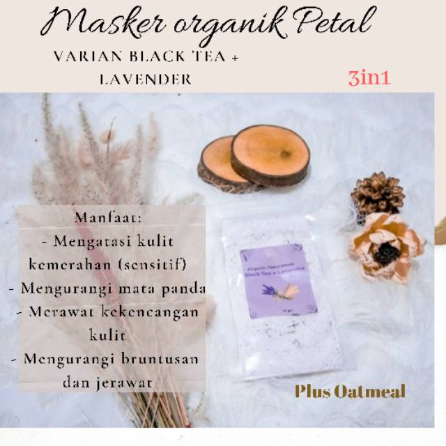 (DISTRIBUTOR MASKER ORGANIK) blacktea lavender oat