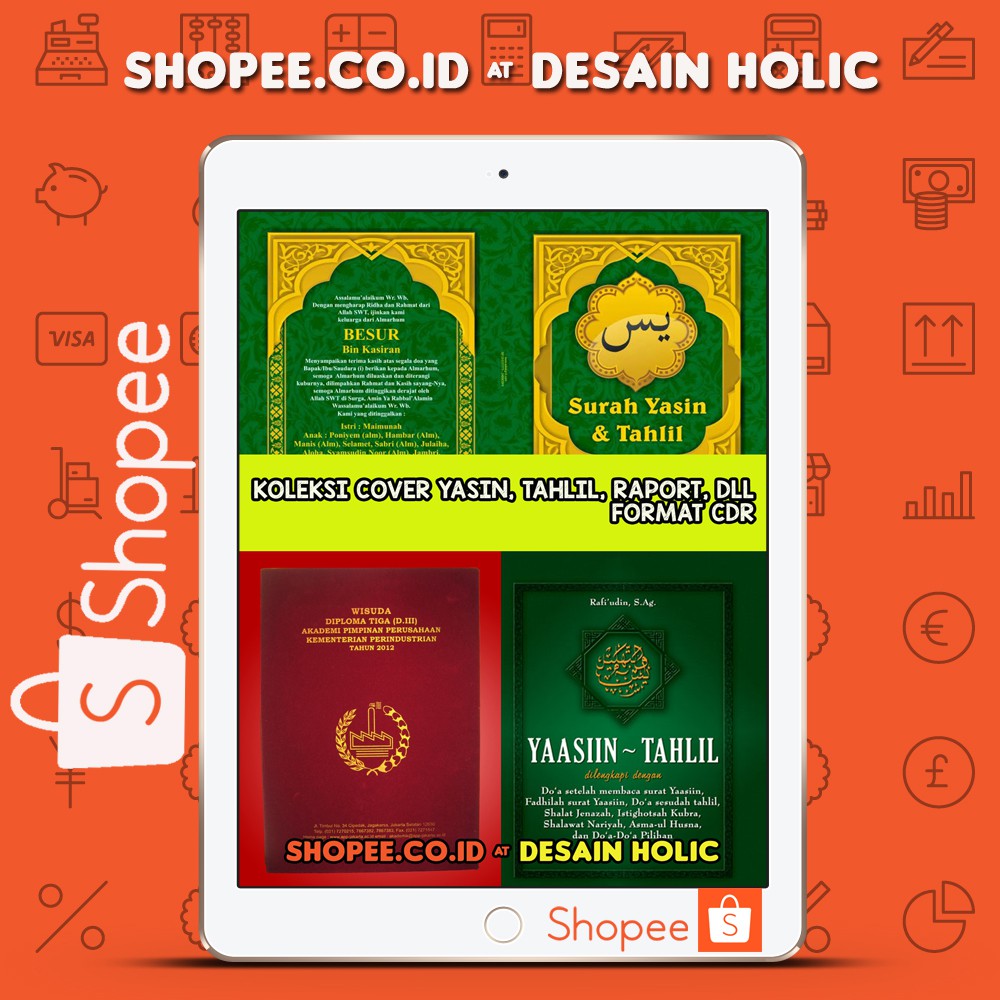 600 Template Desain Undangan Siap Edit Format CDR Shopee Indonesia