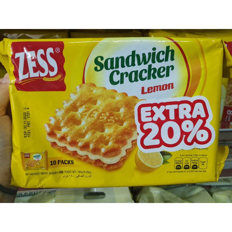 

zess sandwich cracker lemon sachet