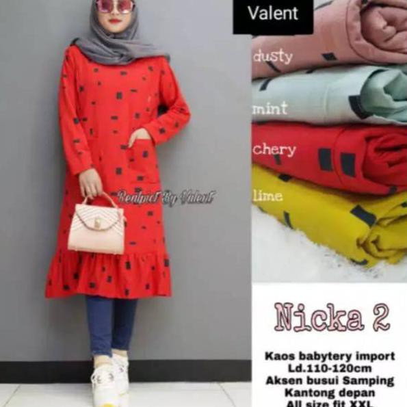 ♿▐ Nicka Tunik / kaos babytery import / Ld 110 - 120 pb / busui ▐