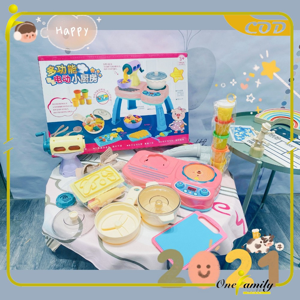 ONE-M162 Mainan Kitchen Set Anak Plastisin Cetakan Mie / Mainan Dapur