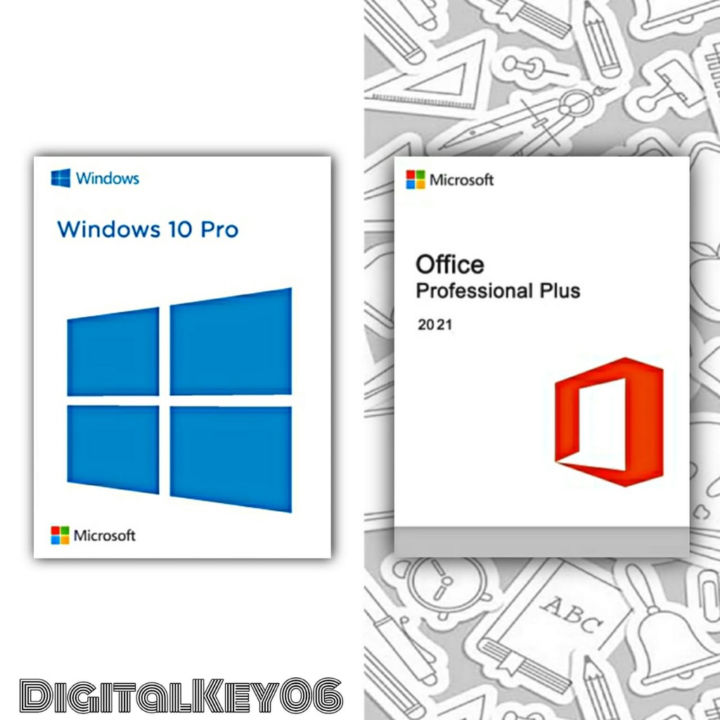windows 10 pro   office 2021 pro plus key original lisensi 32 64bit key dk