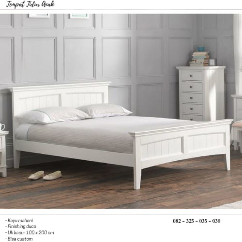 Kasur anak remaja minimalis terbaru, tempat tidur single kayu custom queen king size