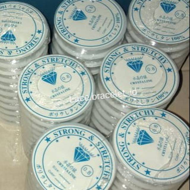 

Tali ELASTIS PAKET 1pak isi 5roll string elastis grosir