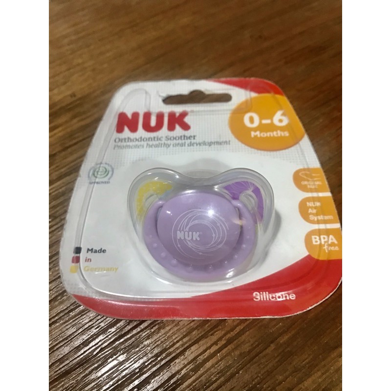 Empeng bayi NUK silicone pacifier 0-6bulan